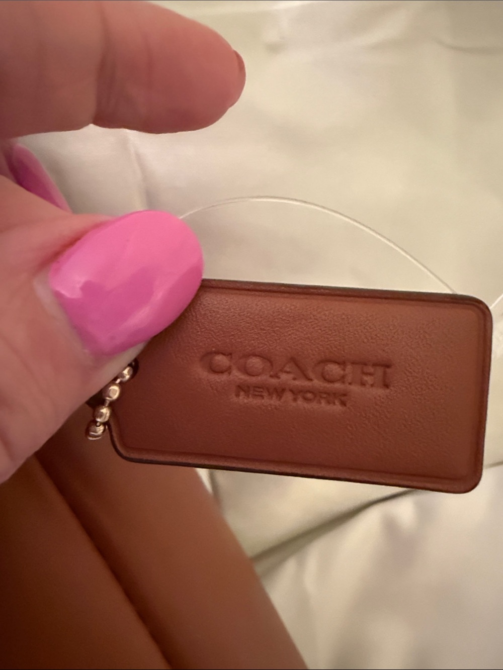 🤎Coach NEW Honey Brown Leather Hadley TurnLock Mini Crossbody with Gold Hardware - Picture 7 of 8